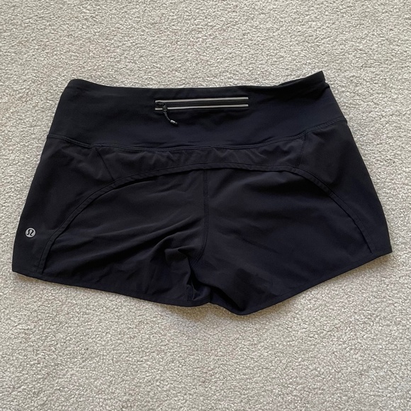 Lululemon Run Times Short *Block-It Pocket Black Size 6 - Picture 4 of 5